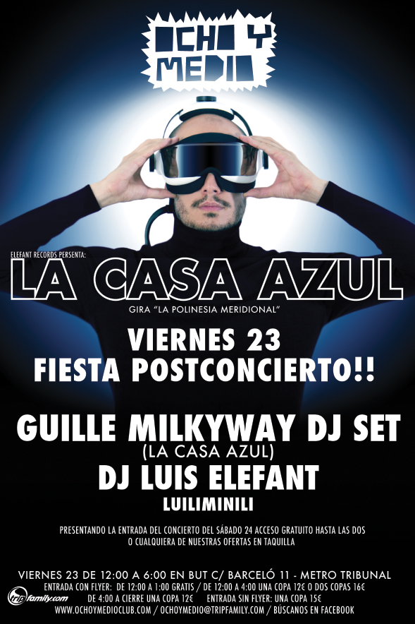 Imagen destacada de noticia: LA CASA AZUL: Fiestas Postconcierto Madrid [23-24 Marzo]